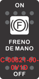 "FRENO DE MANO"  Black Switch Cap single White Lens ON-OFF