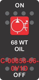 "68 WT OIL"  Black Switch Cap single Red Lens ON-OFF