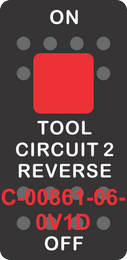"TOOL CIRCUIT 2 REVERSE"  Black Switch Cap single Red Lens ON-OFF