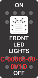 "FRONT LED LIGHTS"  Black Switch Cap single White Lens ON-OFF