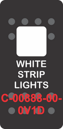 "WHITE STRIP LIGHTS"  Black Switch Cap single White Lens ON-OFF