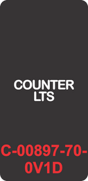 "COUNTER LTS" Black Contura Cap, No Lens, Laser Etched, ON-OFF