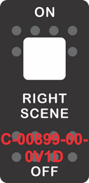 "RIGHT SCENE" Black Switch Cap Single White Lens ON-OFF