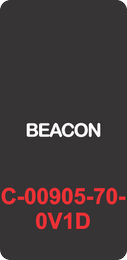 "BEACON"  Black Contura Cap, Laser Etched, ON-OFF