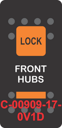 "FRONT HUBS"  Black Switch Cap, Single Orange Locking Lens, ON-OFF