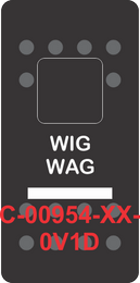 "WIG WAG"  Black Switch Cap dual Lens, 1 Large Black, 1 Small White ON-OFF