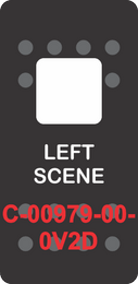 "LEFT SCENE"  Black Switch Cap single White Lens (ON)-OFF