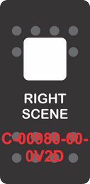 "RIGHT SCENE"  Black Switch Cap single White Lens (ON)-OFF