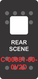 "REAR SCENE"  Black Switch Cap single White Lens (ON)-OFF