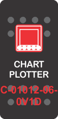 "CHART PLOTTER"  Black Switch Cap single Red Lens ON-OFF