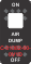 "AIR DUMP" Black Switch Cap Single White Lens ON OFF
