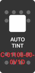 "AUTO TINT" Black Switch Cap Single White Lens ON OFF