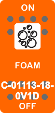 "FOAM" Orange Switch Cap Single White Lens ON OFF