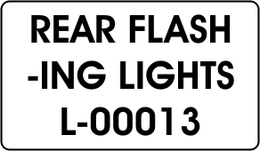 REAR FLASH / -ING LIGHTS