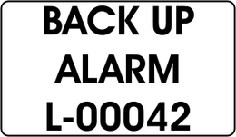 BACK UP / ALARM