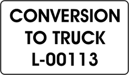 CONVERSION / TO TRUCK