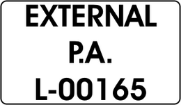 EXTERNAL / P.A.