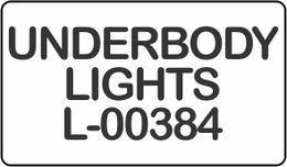 UNDERBODY LIGHTS