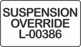 SUSPENSION OVERRIDE