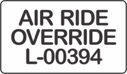 AIR RIDE OVERRIDE