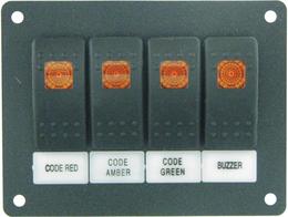 Code Light, Red, Amber Green & Buzzer.