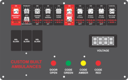 St Landry EMS for Custom Built Ambulance, Dash Switch, Type 2