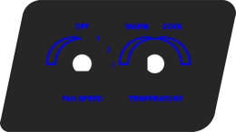 Fan Speed & Thermostat (BLUE)