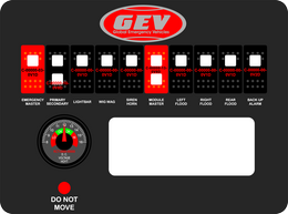 Global Emergency Vehicles, Type 2 Dash Switch.