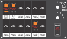 12 Sw. w/ Dimmer Switch