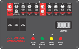 St Landry EMS for Custom Built Ambulance, Dash Switch, Type 2