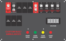 St Landry EMS for Custom Built Ambulance, Dash Switch, Type 2