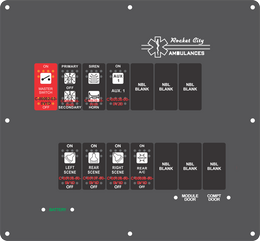 Ambulance Dash Switch w/ Battery Indicator